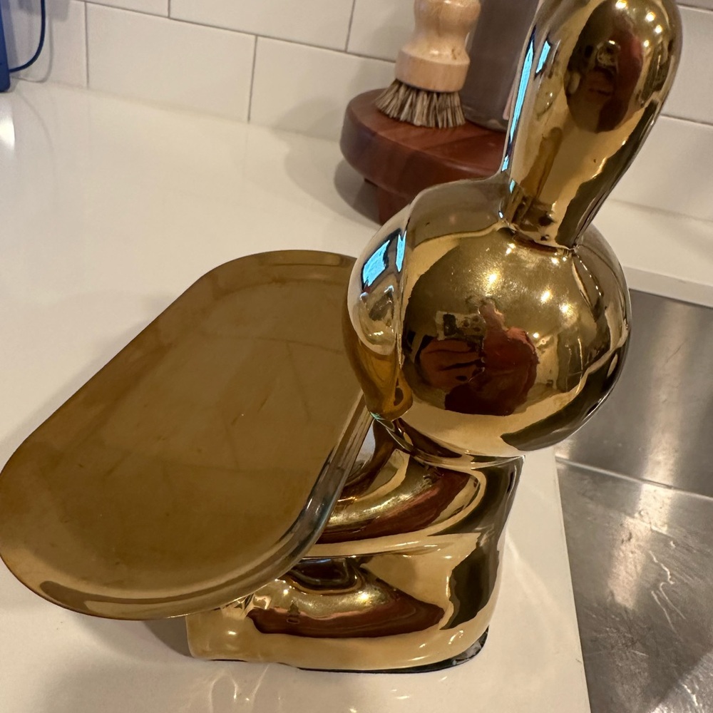 Title: 🐰 Rabbit Sculpture Key Tray – Gold - Picture 3 of 8